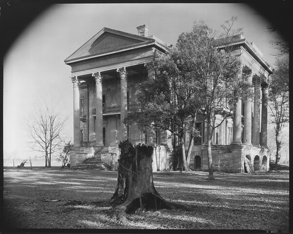 [Belle Grove Plantation House with Tree Stump in Foreground, White Castle, Louisiana], Walker Evans (American, St. Louis, Missouri 1903–1975 New Haven, Connecticut), Film negative 