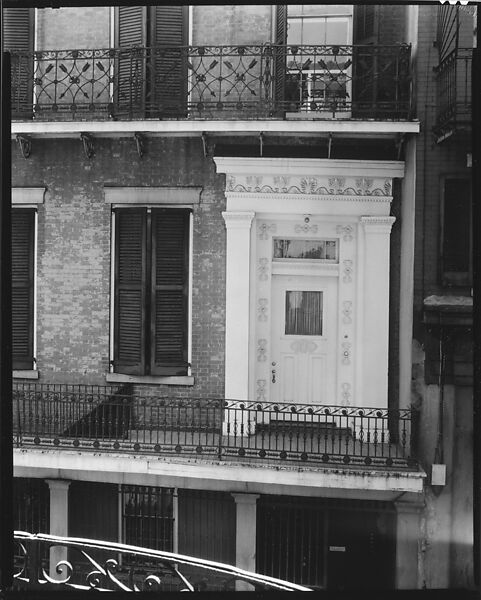 [Greek Revival Doorway on Balcony, New Orleans, Louisiana], Walker Evans (American, St. Louis, Missouri 1903–1975 New Haven, Connecticut), Film negative 