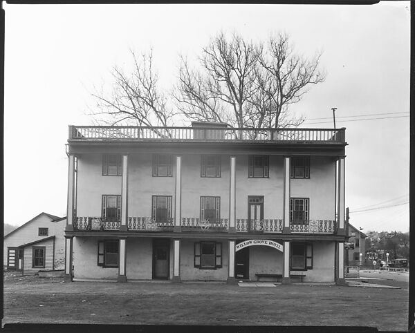 [Willow Grove Hotel with Cast-Iron Balconies, Freemansburg, Pennsylvania], Walker Evans (American, St. Louis, Missouri 1903–1975 New Haven, Connecticut), Film negative 