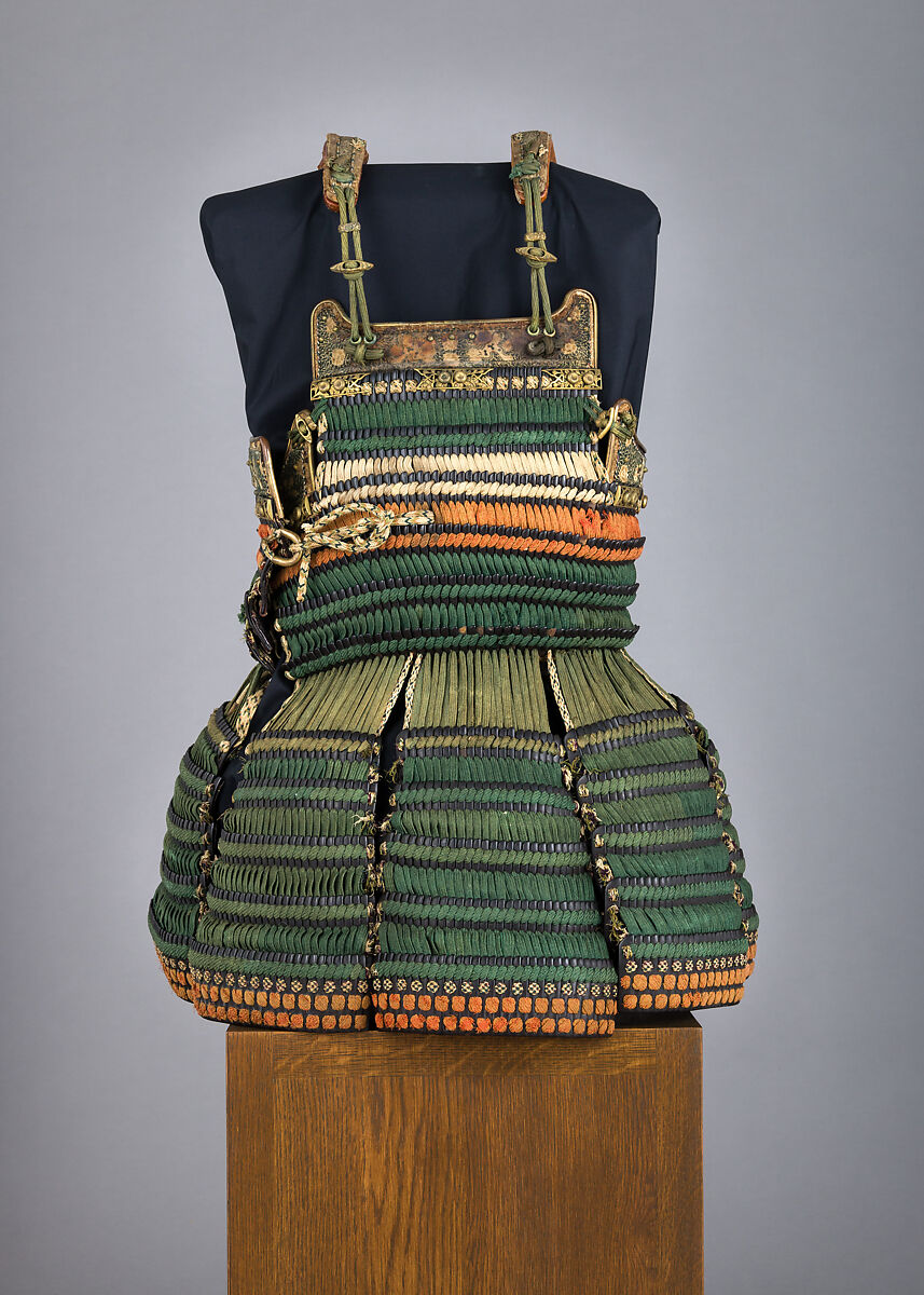 Cuirass (<i>Dō-maru</i>), Iron, lacquer, leather, gold, copper, silk, Japanese 