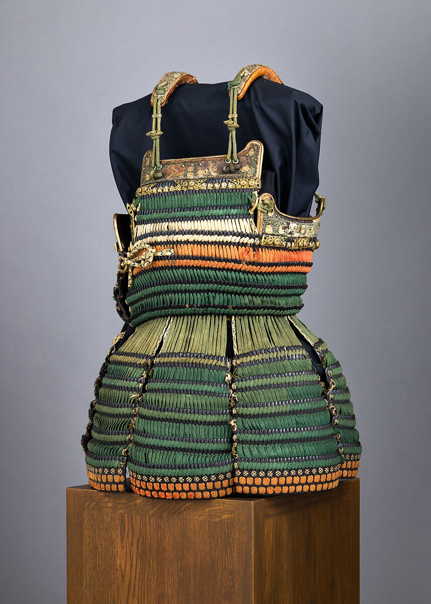 Cuirass (<i>Dō-maru</i>), Iron, lacquer, leather, gold, copper, silk, Japanese