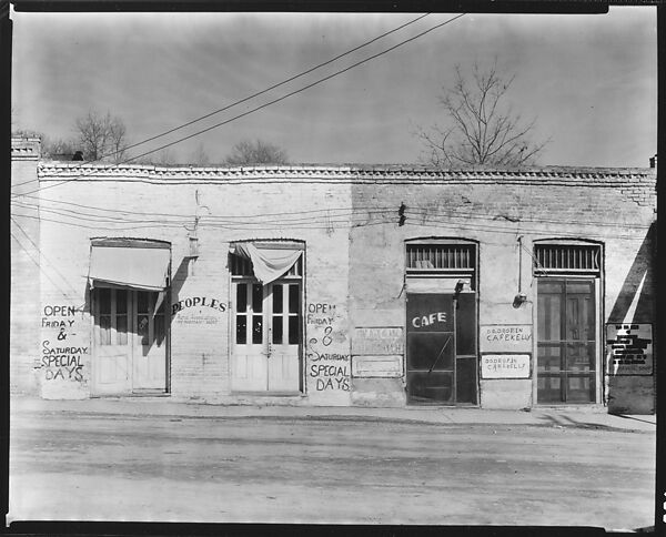 [Storefronts, Edwards, Mississippi], Walker Evans (American, St. Louis, Missouri 1903–1975 New Haven, Connecticut), Film negative 