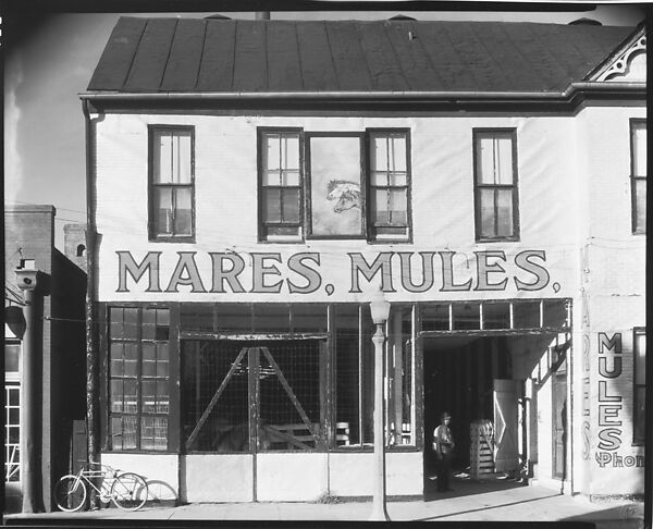 [Detail of Lum Brothers Stables Façade, Natchez, Mississippi], Walker Evans (American, St. Louis, Missouri 1903–1975 New Haven, Connecticut), Film negative 