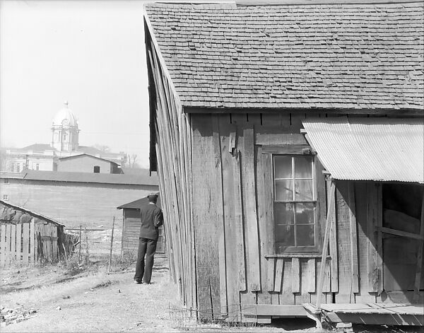 [Man Next to Wooden Shack, Tupelo, Mississippi], Walker Evans (American, St. Louis, Missouri 1903–1975 New Haven, Connecticut), Film negative 