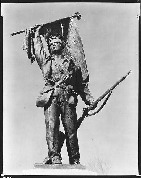 [Battlefield Monument of Soldier with Upraised Flag, Vicksburg, Mississippi], Walker Evans (American, St. Louis, Missouri 1903–1975 New Haven, Connecticut), Film negative 