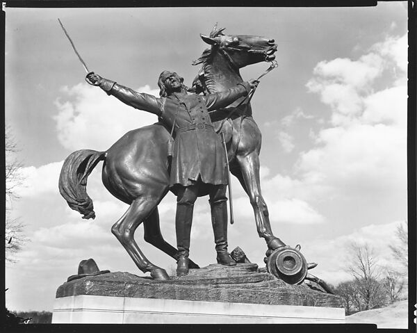 [Battlefield Monument of Officer with Horse and Upraised Sword, Vicksburg, Mississippi], Walker Evans (American, St. Louis, Missouri 1903–1975 New Haven, Connecticut), Film negative 