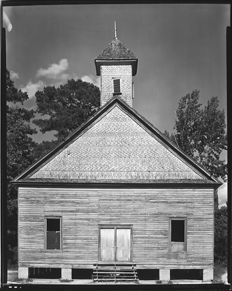 [Wooden Church on Raised Brick Platform, Perry County, Alabama], Walker Evans (American, St. Louis, Missouri 1903–1975 New Haven, Connecticut), Film negative 