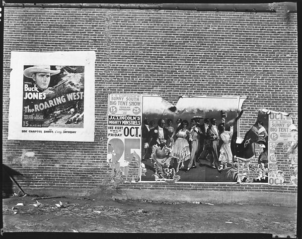[Movie and Minstrel Show Posters on Brick Wall, Demopolis, Alabama], Walker Evans (American, St. Louis, Missouri 1903–1975 New Haven, Connecticut), Film negative 