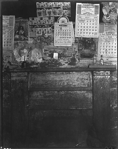 [Fireplace with Pictures Above Mantle in Frank Tengle's Home, Hale County, Alabama], Walker Evans (American, St. Louis, Missouri 1903–1975 New Haven, Connecticut), Film negative 