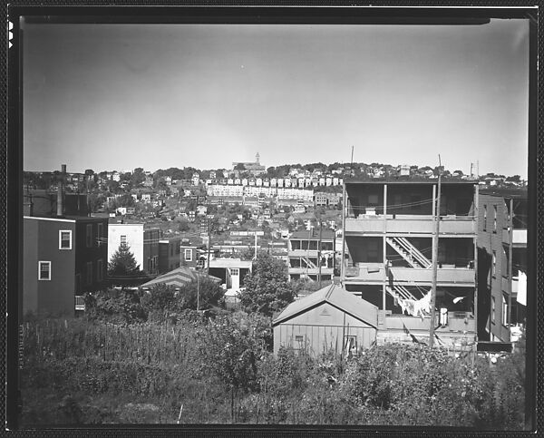 [View of Houses on Hillside from Garden Street, Yonkers, New York], Walker Evans (American, St. Louis, Missouri 1903–1975 New Haven, Connecticut), Film negative 