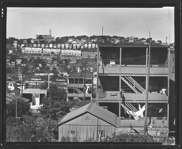 [View of Houses on Hillside from Garden Street, Yonkers, New York], Walker Evans (American, St. Louis, Missouri 1903–1975 New Haven, Connecticut), Film negative 