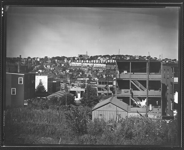 [View of Houses on Hillside from Garden Street, Yonkers, New York], Walker Evans (American, St. Louis, Missouri 1903–1975 New Haven, Connecticut), Film negative 