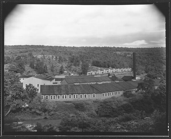 [Factory and Workers' Houses, From Elevated Position, West Virginia?], Walker Evans (American, St. Louis, Missouri 1903–1975 New Haven, Connecticut), Film negative 