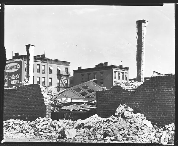[York Garage Demolition Site, East 92nd Street, New York City], Walker Evans (American, St. Louis, Missouri 1903–1975 New Haven, Connecticut), Film negative 