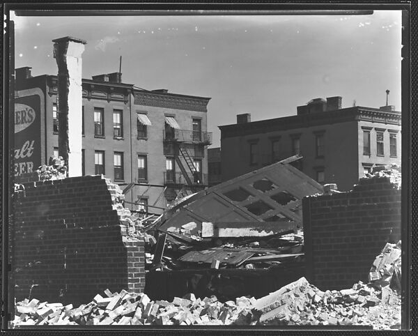 [Garage Demolition Site at York Avenue and 91st Street, New York City], Walker Evans (American, St. Louis, Missouri 1903–1975 New Haven, Connecticut), Film negative 