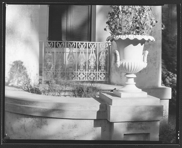 [Detail of Urn and Grillwork, Melrose Plantation House, Natchez, Mississippi], Walker Evans (American, St. Louis, Missouri 1903–1975 New Haven, Connecticut), Film negative 