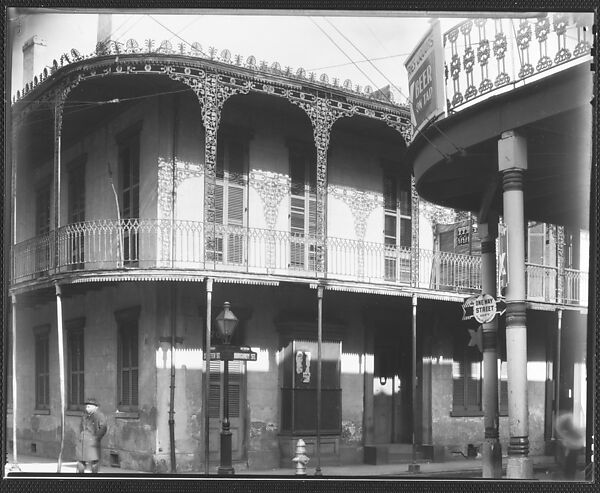 [Corner House with Cast-Iron Balcony, New Orleans, Louisiana], Walker Evans (American, St. Louis, Missouri 1903–1975 New Haven, Connecticut), Film negative 