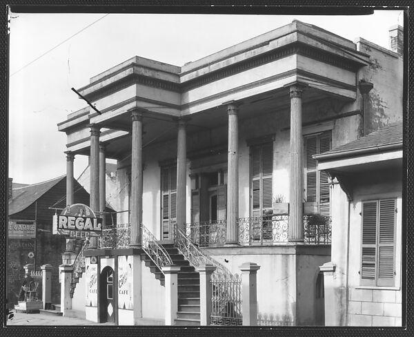 [Greek Revival Building with Ground Floor Entrance to The Cadillac Cafe, New Orleans, Louisiana], Walker Evans (American, St. Louis, Missouri 1903–1975 New Haven, Connecticut), Film negative 