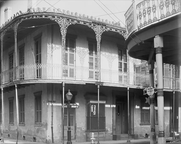 [Corner House with Cast-Iron Balcony, New Orleans, Louisiana], Walker Evans (American, St. Louis, Missouri 1903–1975 New Haven, Connecticut), Film negative 