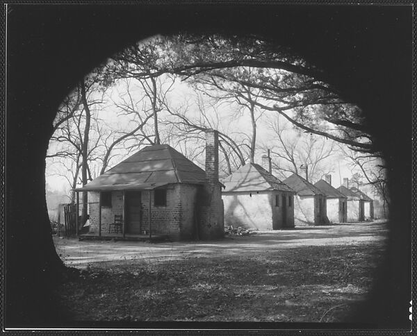 [Row of Brick Slave Cabins at Hermitage Plantation, Near Savannah, Georgia], Walker Evans (American, St. Louis, Missouri 1903–1975 New Haven, Connecticut), Film negative 