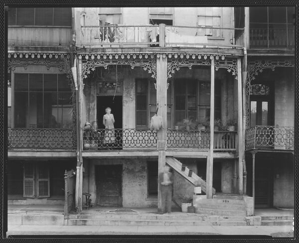 [Back Porches of Balconied Houses, Mobile, Alabama], Walker Evans (American, St. Louis, Missouri 1903–1975 New Haven, Connecticut), Film negative 
