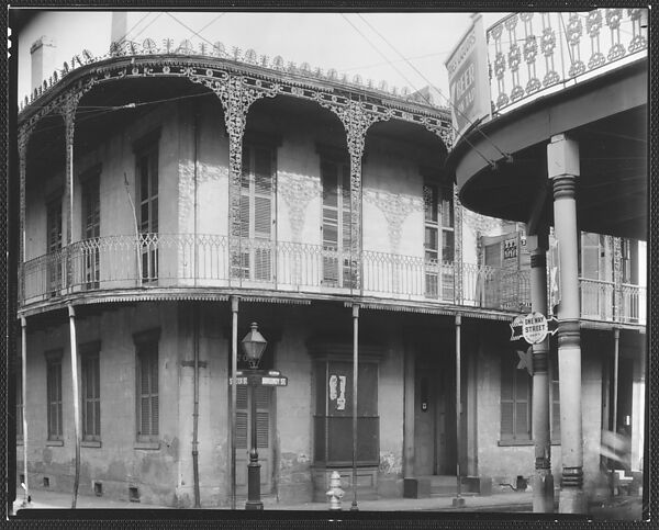 [Corner House with Cast-Iron Balcony, New Orleans, Louisiana], Walker Evans (American, St. Louis, Missouri 1903–1975 New Haven, Connecticut), Film negative 