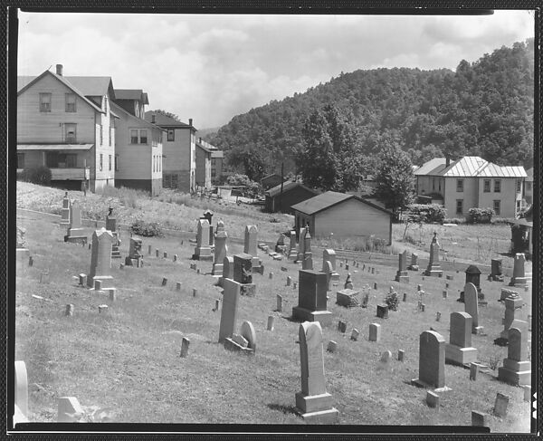 [Houses and Graveyard, Rowlesburg, West Virginia], Walker Evans (American, St. Louis, Missouri 1903–1975 New Haven, Connecticut), Film negative 