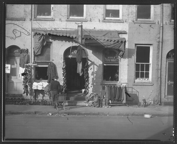 Walker Evans | [Shoe and Clothing Storefront, Savannah, Georgia] | The ...