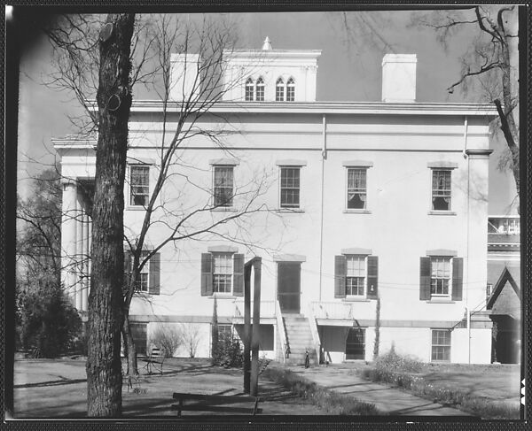 [Right Wing of Greek Revival Building, Executive Mansion, Milledgeville, Georgia], Walker Evans (American, St. Louis, Missouri 1903–1975 New Haven, Connecticut), Film negative 