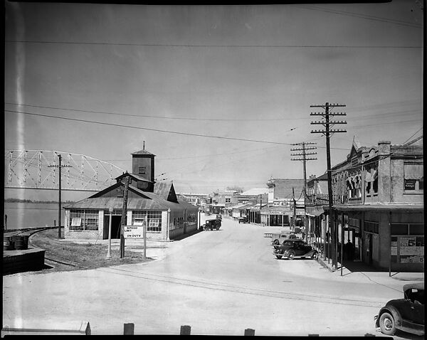 [Main Street, From Across Railroad Tracks, Morgan City, Louisiana], Walker Evans (American, St. Louis, Missouri 1903–1975 New Haven, Connecticut), Film negative 