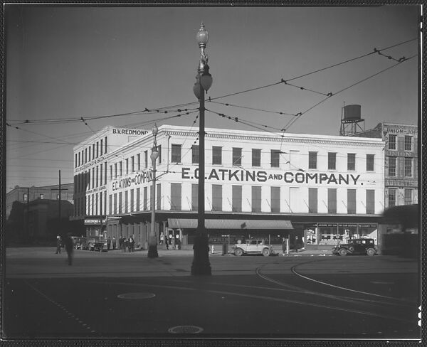 [Canal Street Showing E.C. Atkins and Company Building, New Orleans, Louisiana], Walker Evans (American, St. Louis, Missouri 1903–1975 New Haven, Connecticut), Film negative 