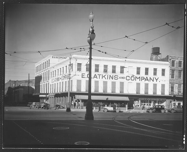 [Canal Street Showing E.C. Atkins and Company Building, New Orleans, Louisiana], Walker Evans (American, St. Louis, Missouri 1903–1975 New Haven, Connecticut), Film negative 