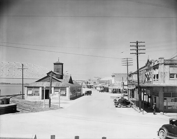 [Main Street, From Across Railroad Tracks, Morgan City, Louisiana], Walker Evans (American, St. Louis, Missouri 1903–1975 New Haven, Connecticut), Film negative 