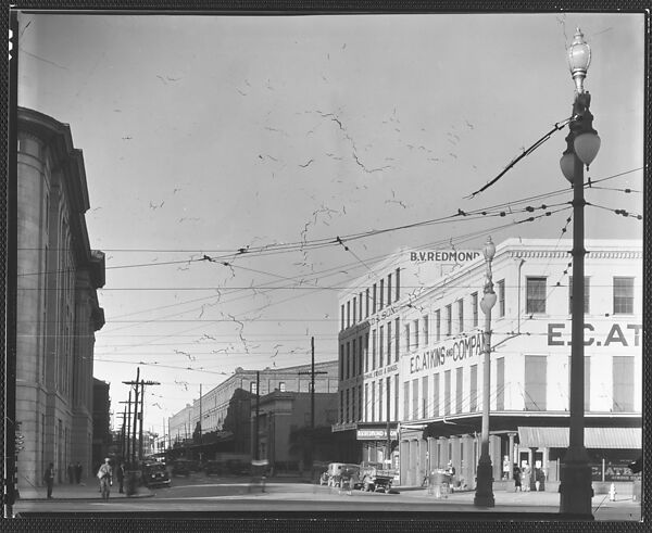 [Canal Street Showing E.C. Atkins and Company Building, New Orleans, Louisiana], Walker Evans (American, St. Louis, Missouri 1903–1975 New Haven, Connecticut), Film negative 