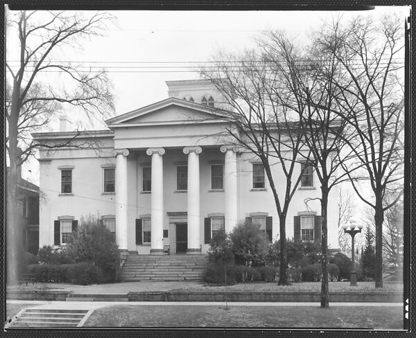 [Greek Revival Building, Executive Mansion, Milledgeville, Georgia], Walker Evans (American, St. Louis, Missouri 1903–1975 New Haven, Connecticut), Film negative 