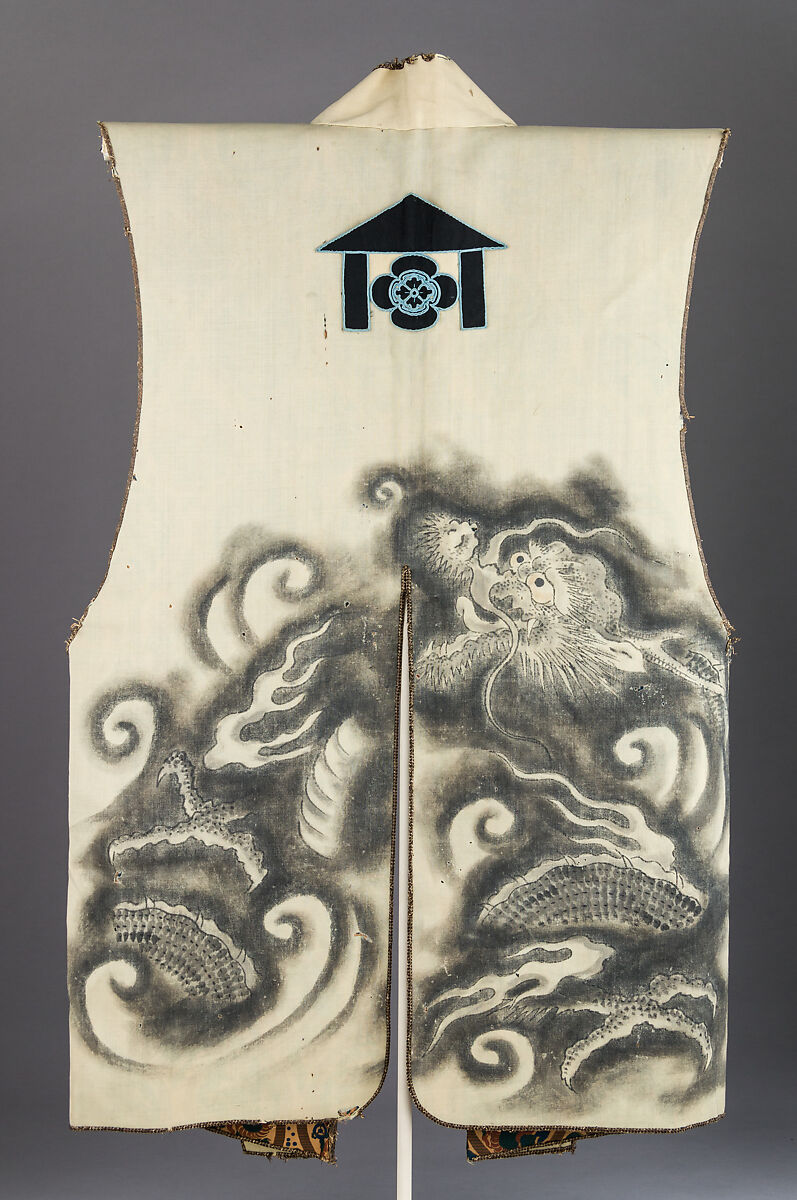 Surcoat (<i>Jinbaori</i>), Silk, cotton, linen, pigments, Japanese