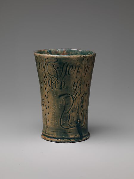 Pennsylvania Drinking Cup of 1793, Henry Chapman Mercer (1856–1930), Earthenware, American