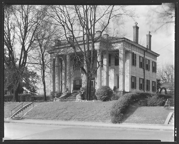 [Greek Revival House, From Across Street, Macon, Georgia?], Walker Evans (American, St. Louis, Missouri 1903–1975 New Haven, Connecticut), Film negative 