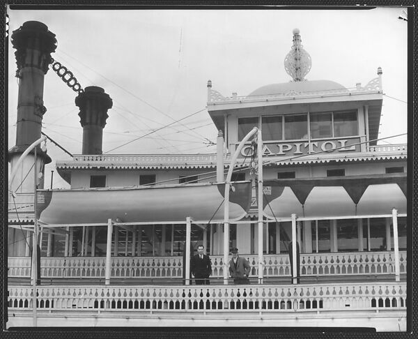 [The Steamboat "Capitol" with Two Men on Deck, New Orleans, Louisiana], Walker Evans (American, St. Louis, Missouri 1903–1975 New Haven, Connecticut), Film negative 