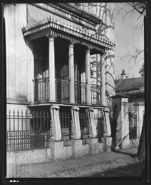 [Cast-Iron Porch of Richard Richardson House, Savannah, Georgia], Walker Evans (American, St. Louis, Missouri 1903–1975 New Haven, Connecticut), Film negative 
