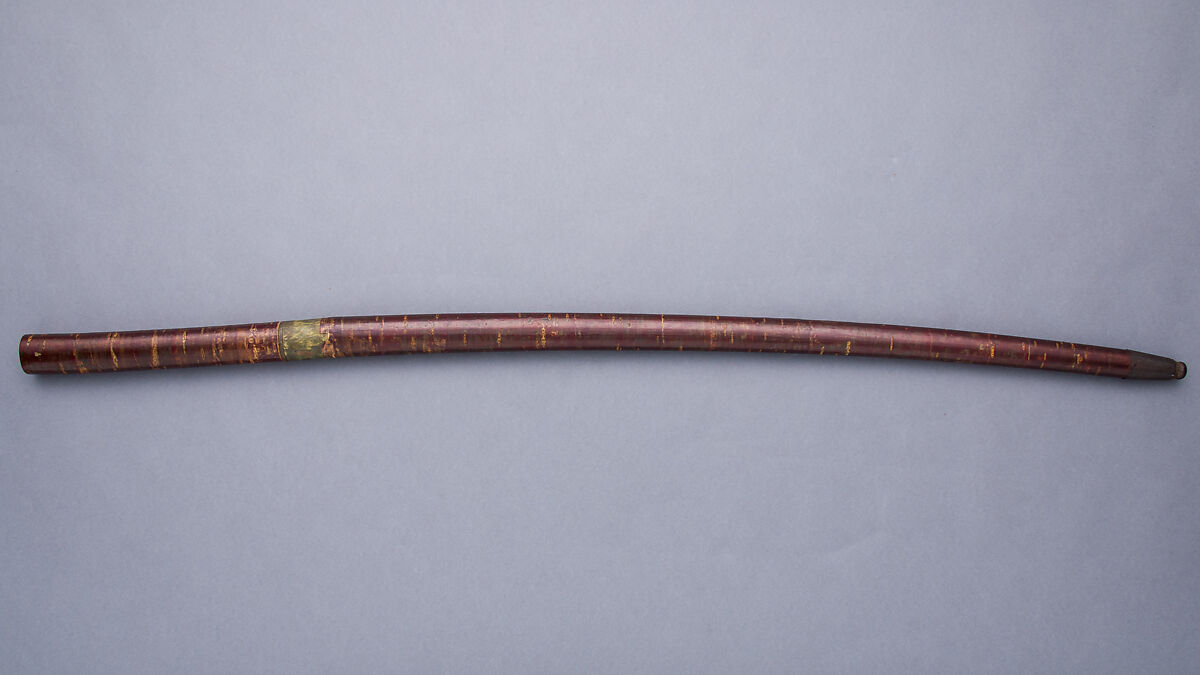 Blade for a Sword (<i>Katana</i>) with Mounting (<i>Shikomizue</i>), Blade inscribed by Yokoyama Kōzukedaijō Sukesada (Japanese, 1627–1716), Steel, wood, cherry-blossom bark, brass, lacquer, Japanese 