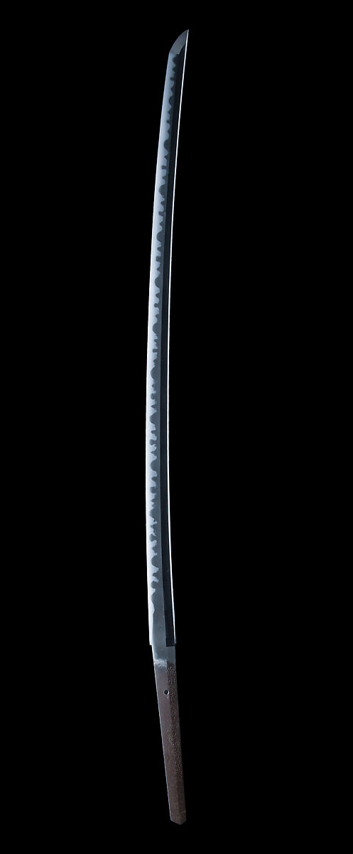 Blade for a Sword (<i>Katana</i>) with Mounting (<i>Shikomizue</i>), Blade inscribed by Yokoyama Kōzukedaijō Sukesada (Japanese, 1627–1716), Steel, wood, cherry-blossom bark, brass, lacquer, Japanese
