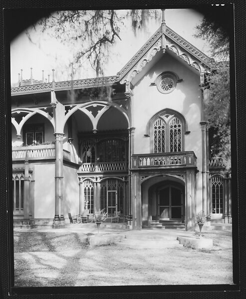 [Afton Villa Plantation House Doorway and Patio, West Feliciana Parish, Louisiana], Walker Evans (American, St. Louis, Missouri 1903–1975 New Haven, Connecticut), Film negative 
