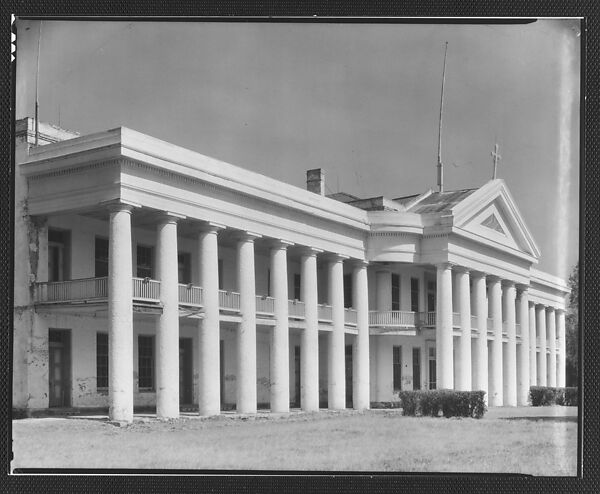 [Greek Revival Building with Cross Over Centered Gable, Convent, Louisiana], Walker Evans (American, St. Louis, Missouri 1903–1975 New Haven, Connecticut), Film negative 