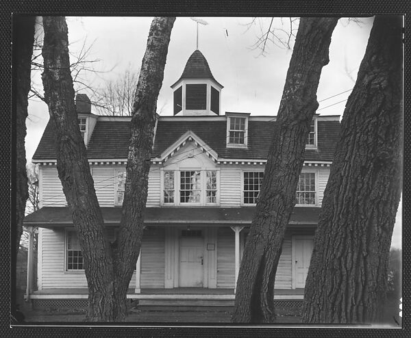 [Town Hall, From Behind Trees, Salem Center, New York], Walker Evans (American, St. Louis, Missouri 1903–1975 New Haven, Connecticut), Film negative 