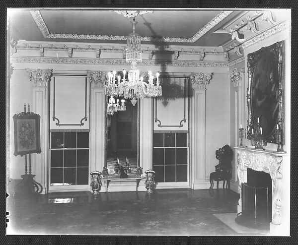 [Ballroom in Residence of Gifford Cochran, Croton Falls, New York], Walker Evans (American, St. Louis, Missouri 1903–1975 New Haven, Connecticut), Film negative 