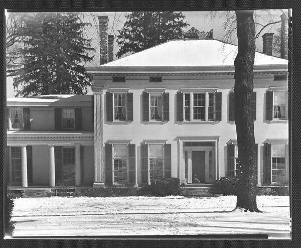 [Rear View of Greek Revival House, Residence of Gifford Cochran, Croton Falls, New York], Walker Evans (American, St. Louis, Missouri 1903–1975 New Haven, Connecticut), Film negative 