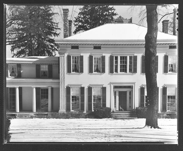 [Rear View of Greek Revival House, Residence of Gifford Cochran, Croton Falls, New York], Walker Evans (American, St. Louis, Missouri 1903–1975 New Haven, Connecticut), Film negative 