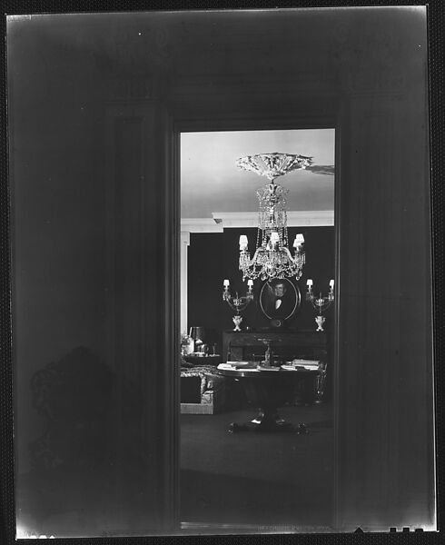 [View Through Doorway Into Library, Residence of Gifford Cochran, Croton Falls, New York], Walker Evans (American, St. Louis, Missouri 1903–1975 New Haven, Connecticut), Film negative 