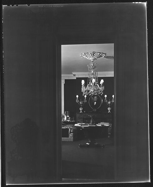 [View Through Doorway Into Library, Residence of Gifford Cochran, Croton Falls, New York], Walker Evans (American, St. Louis, Missouri 1903–1975 New Haven, Connecticut), Film negative 